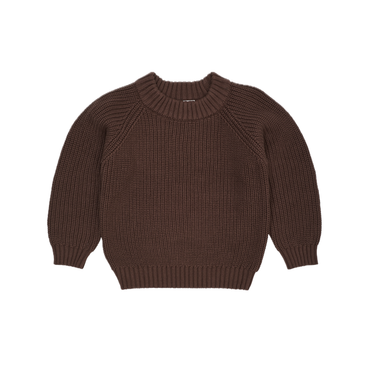 Knitted Classic Rib Blouse | Dark Brown