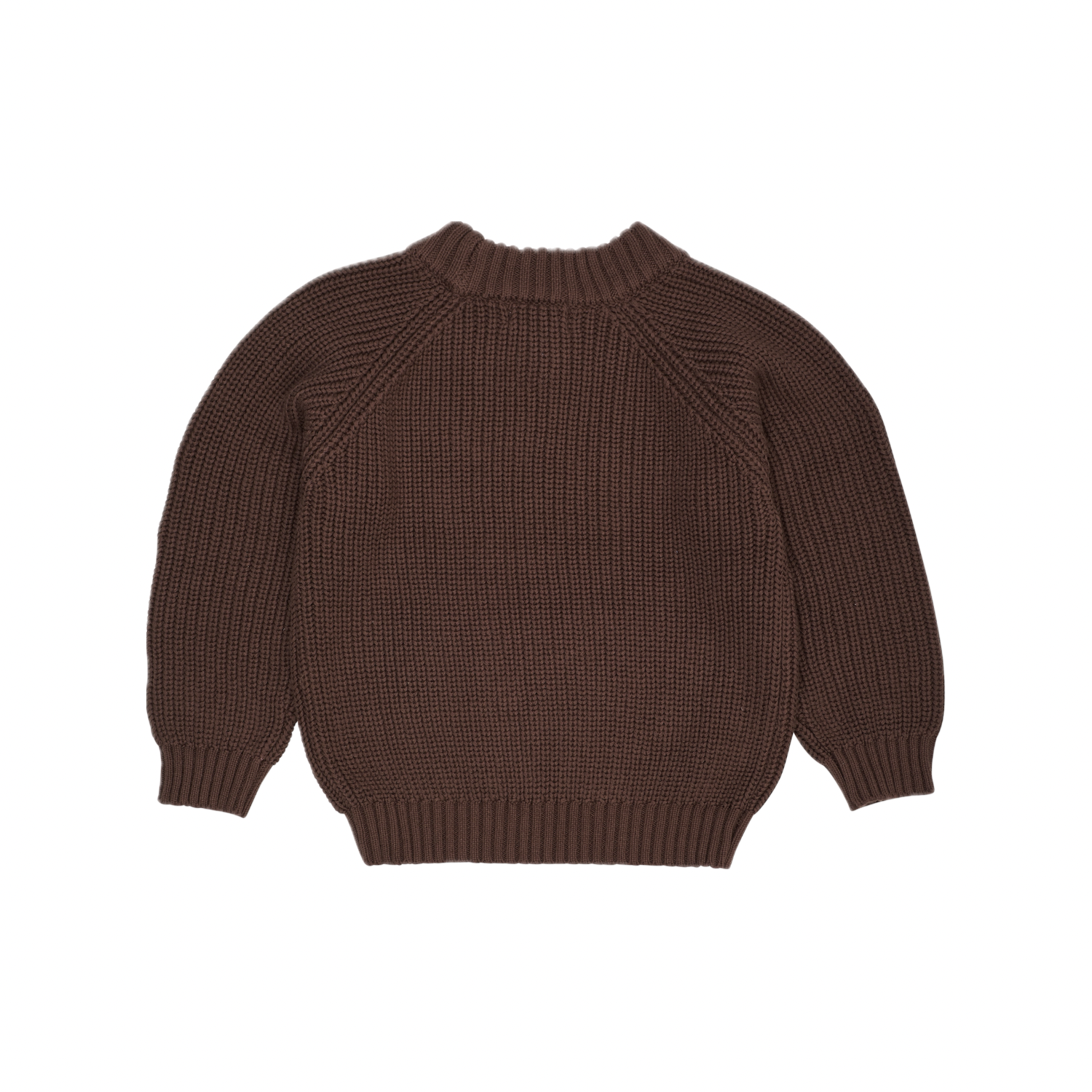 Knitted Classic Rib Blouse | Dark Brown