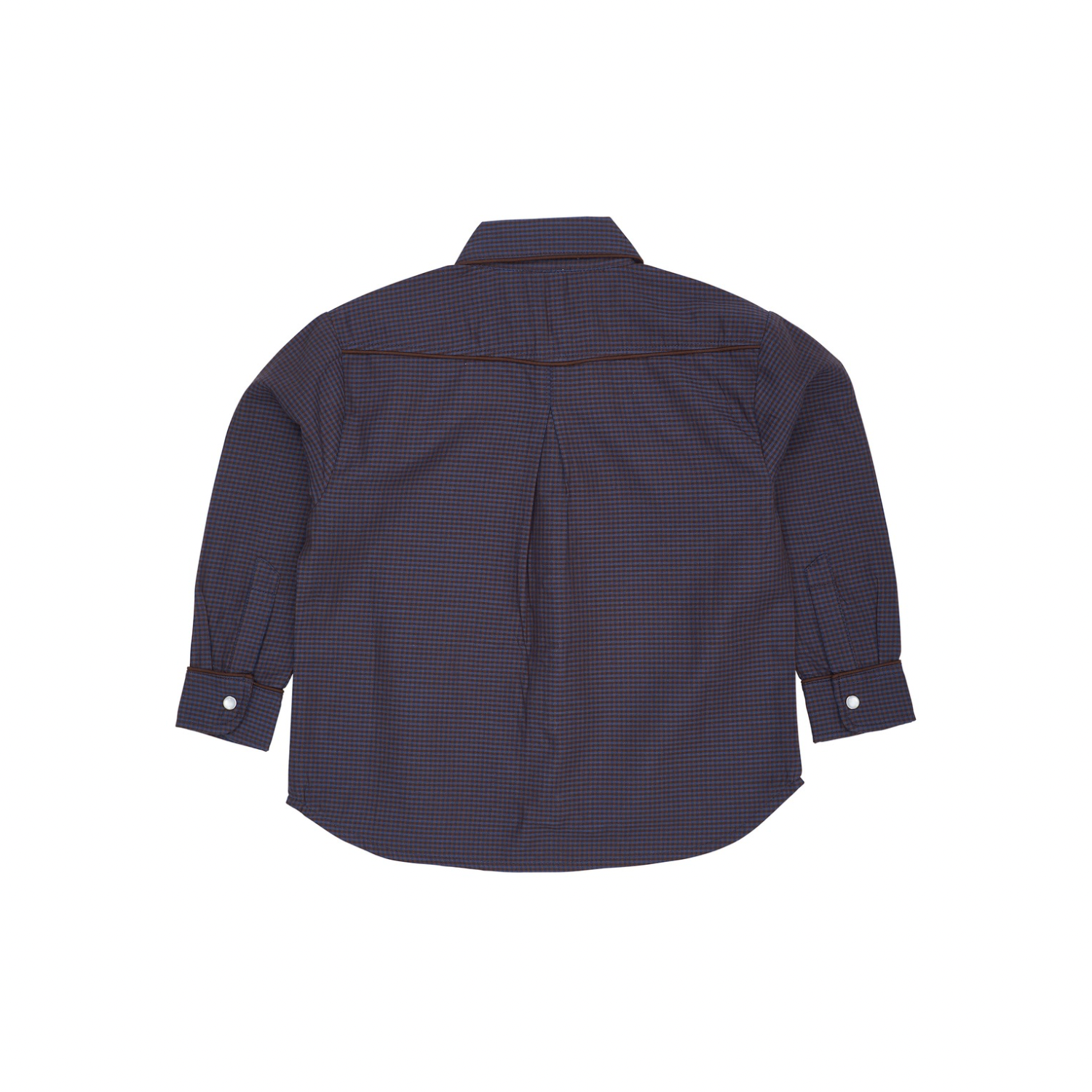 Checkered Cowboy Shirt | Brown Blue