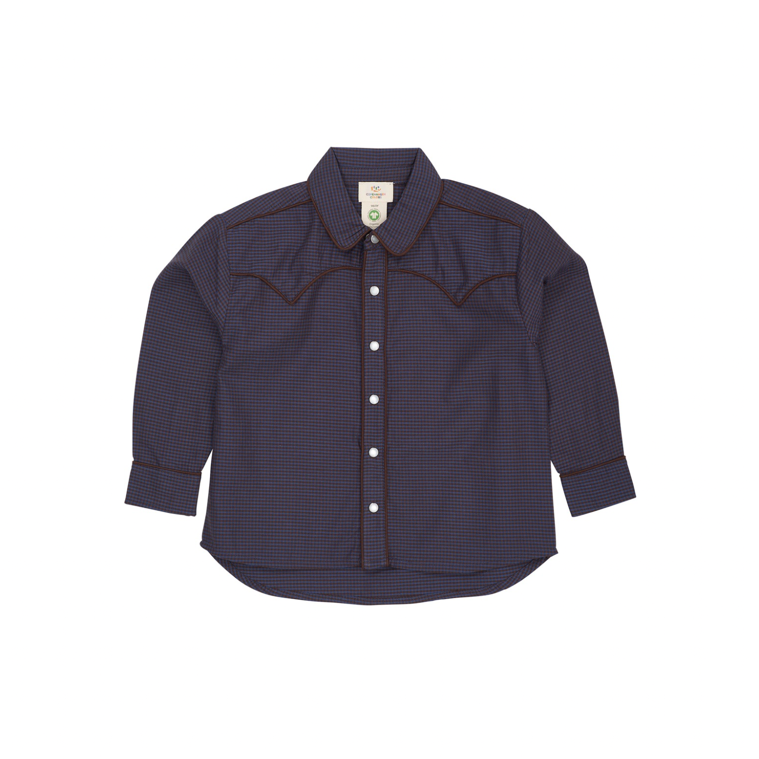 Checkered Cowboy Shirt | Brown Blue