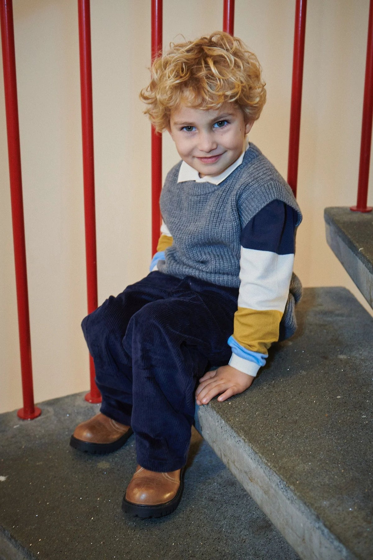 Stripe Pique Polo | Mustard