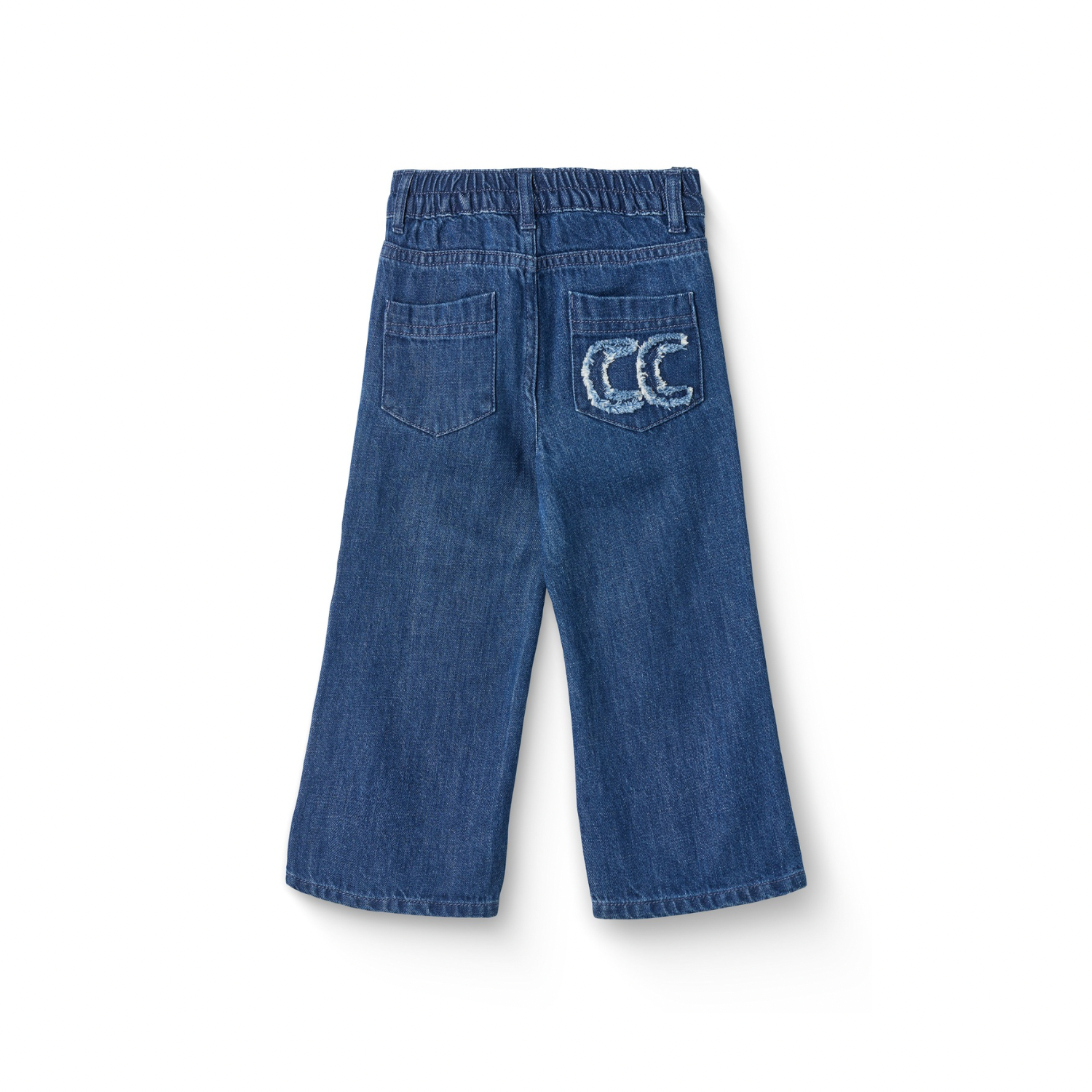 Wide Leg Denim Pants | Dark Indigo Washed Blue