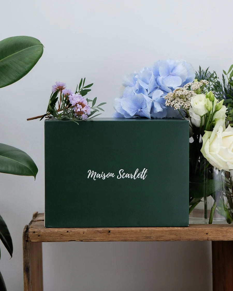 Louise Linen Jewelry Box | Burgundy