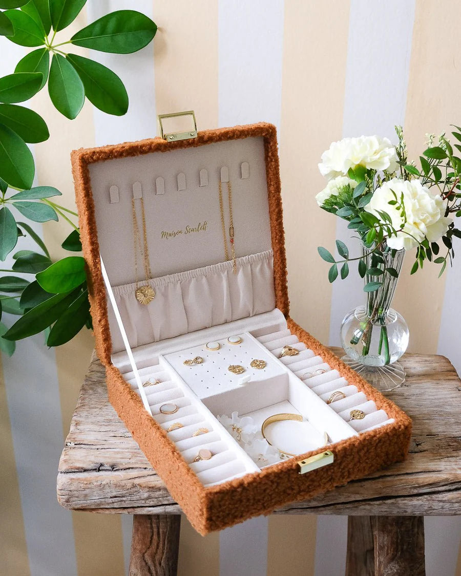 Anne Teddy Jewelry Box | Camel