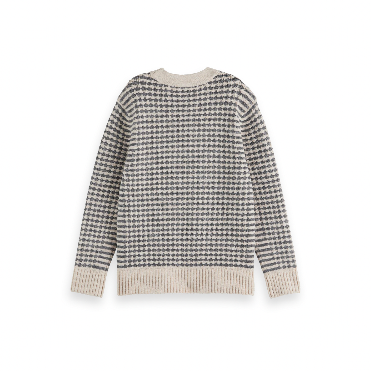 Chenille Pullover | Grey Melange/Eggnog