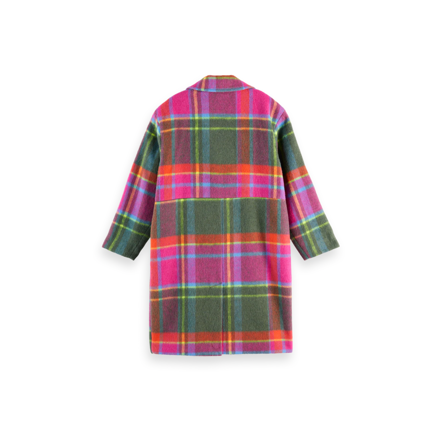 Oversized Rainbow Wool Coat | Rainbow Check