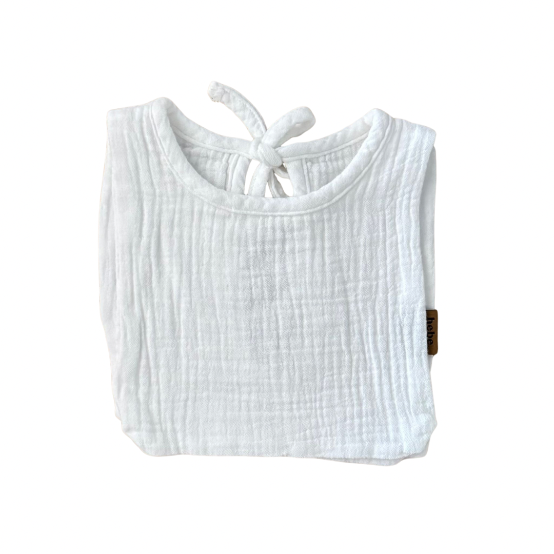 Muslin Baby Bib | White