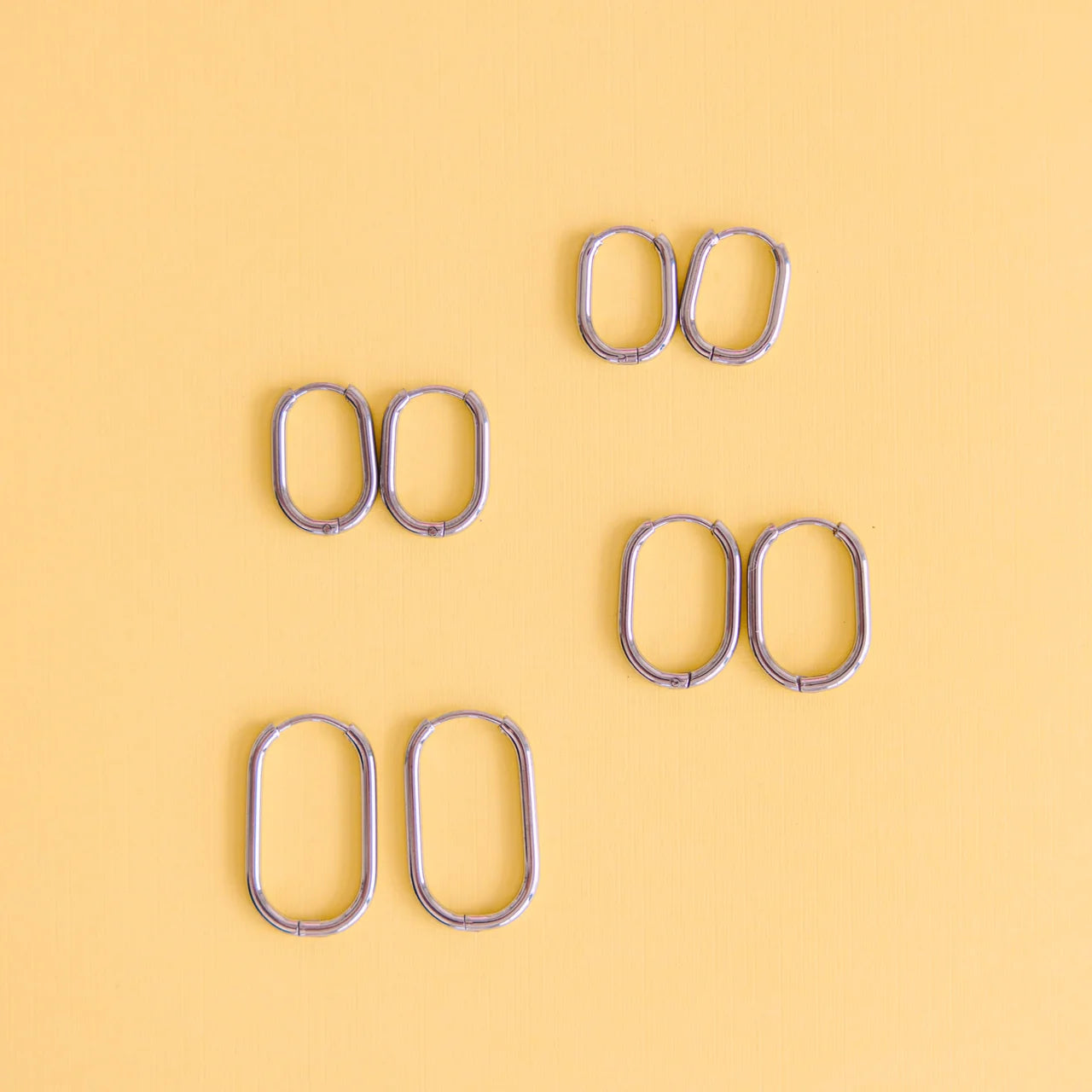 Rectangle Huggies | Silver