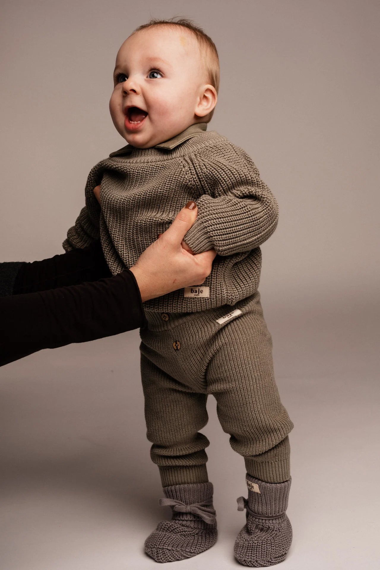 Santis Baby Sweater Set  | Green Moss