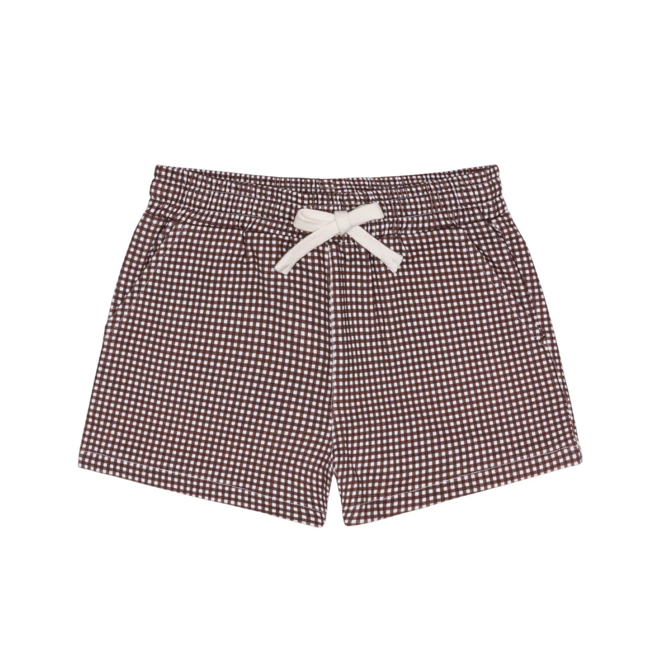 Gingham Twill Shorts | Cocoa