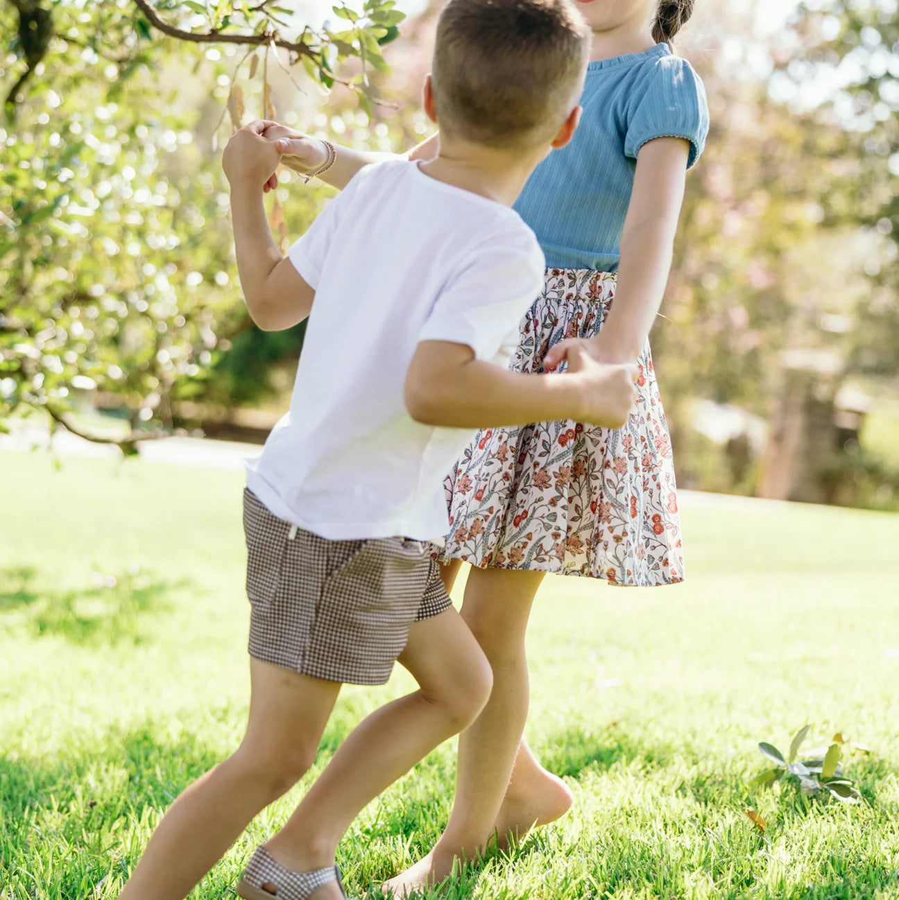 Gingham Twill Shorts | Cocoa
