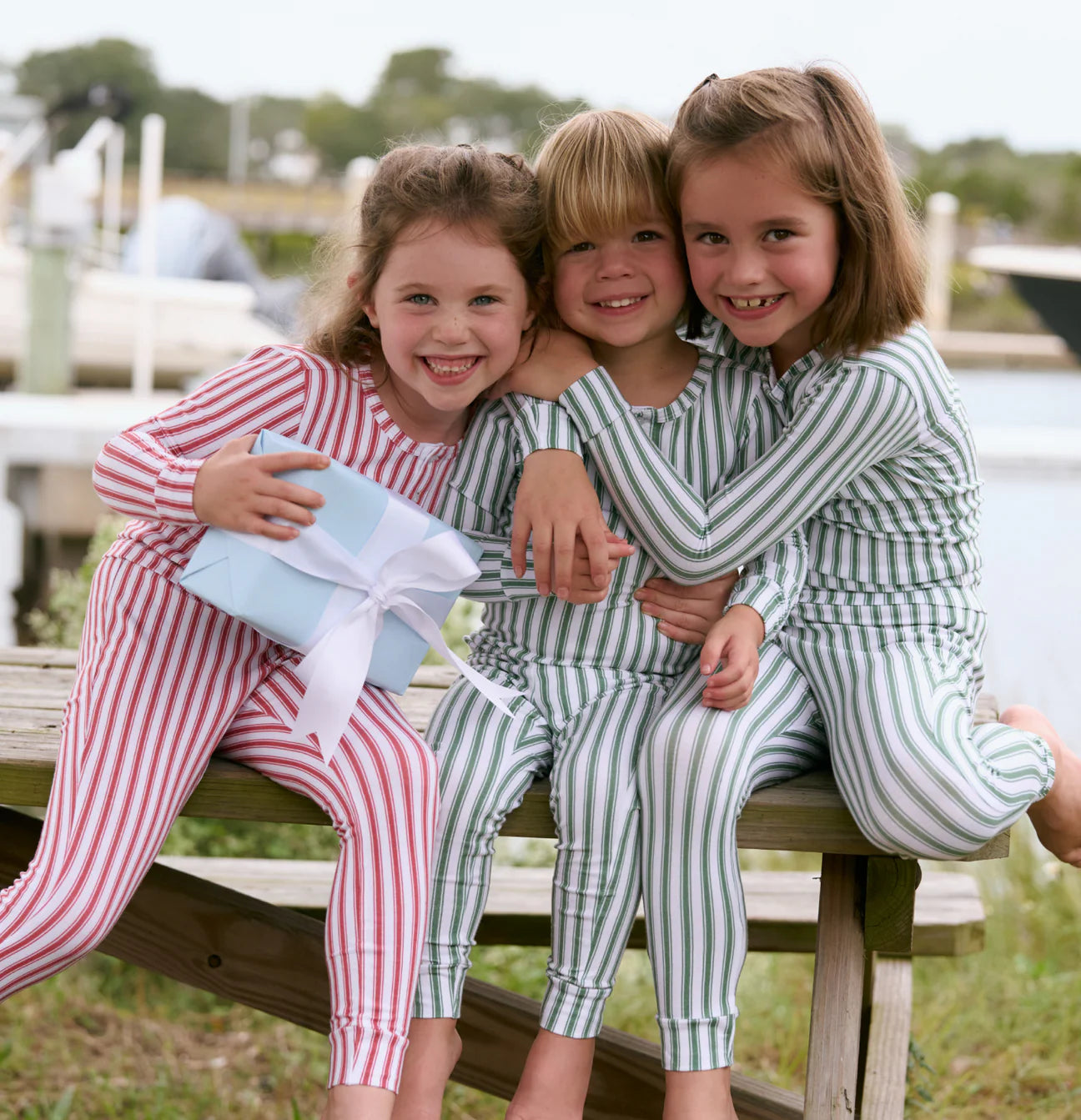 Pima Pajamas Set | Boxwood Stripe