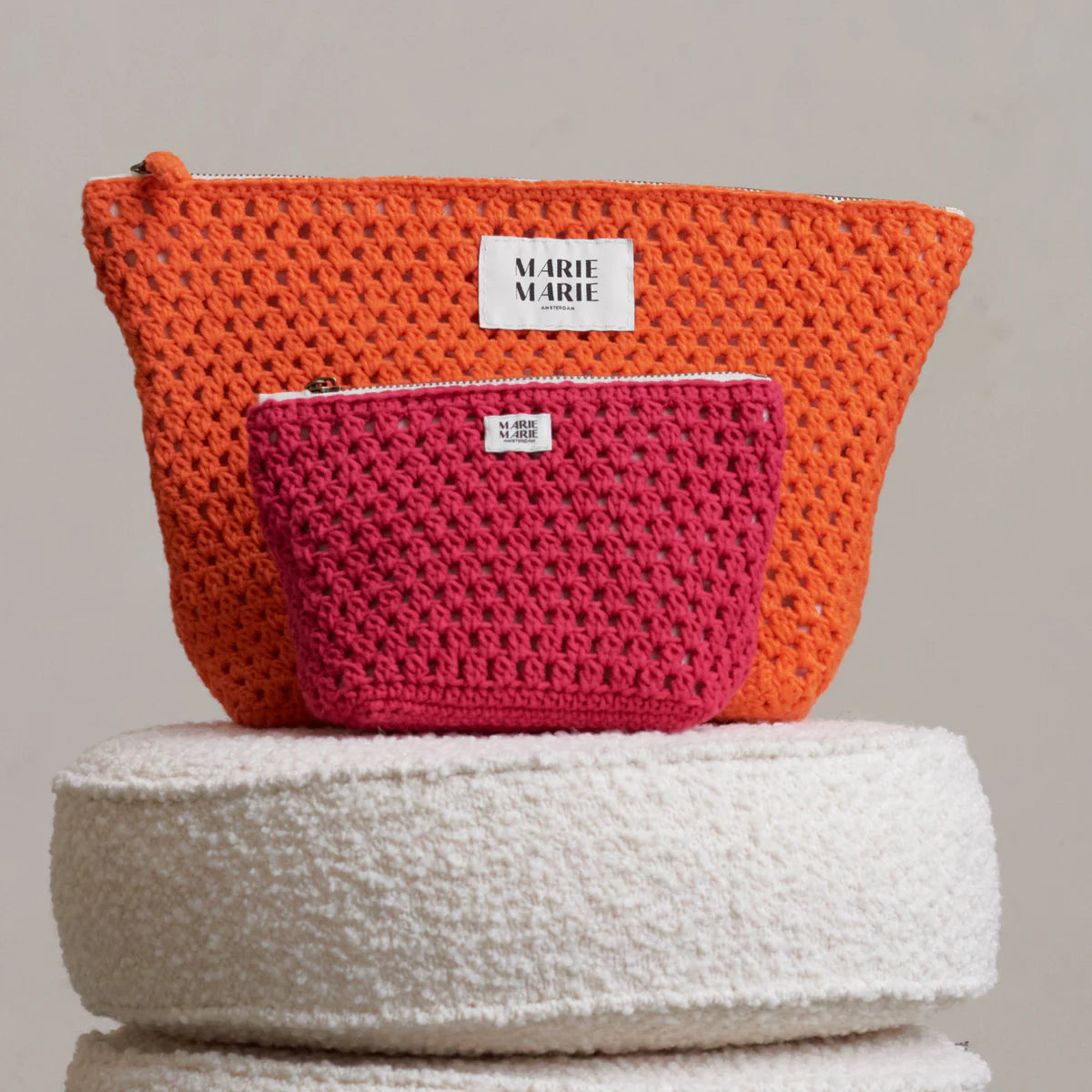 Solid Crochet Large Pouch