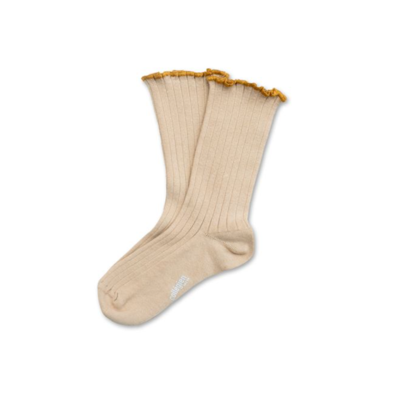 Delphine Lettuce Trim Ribbed Socks