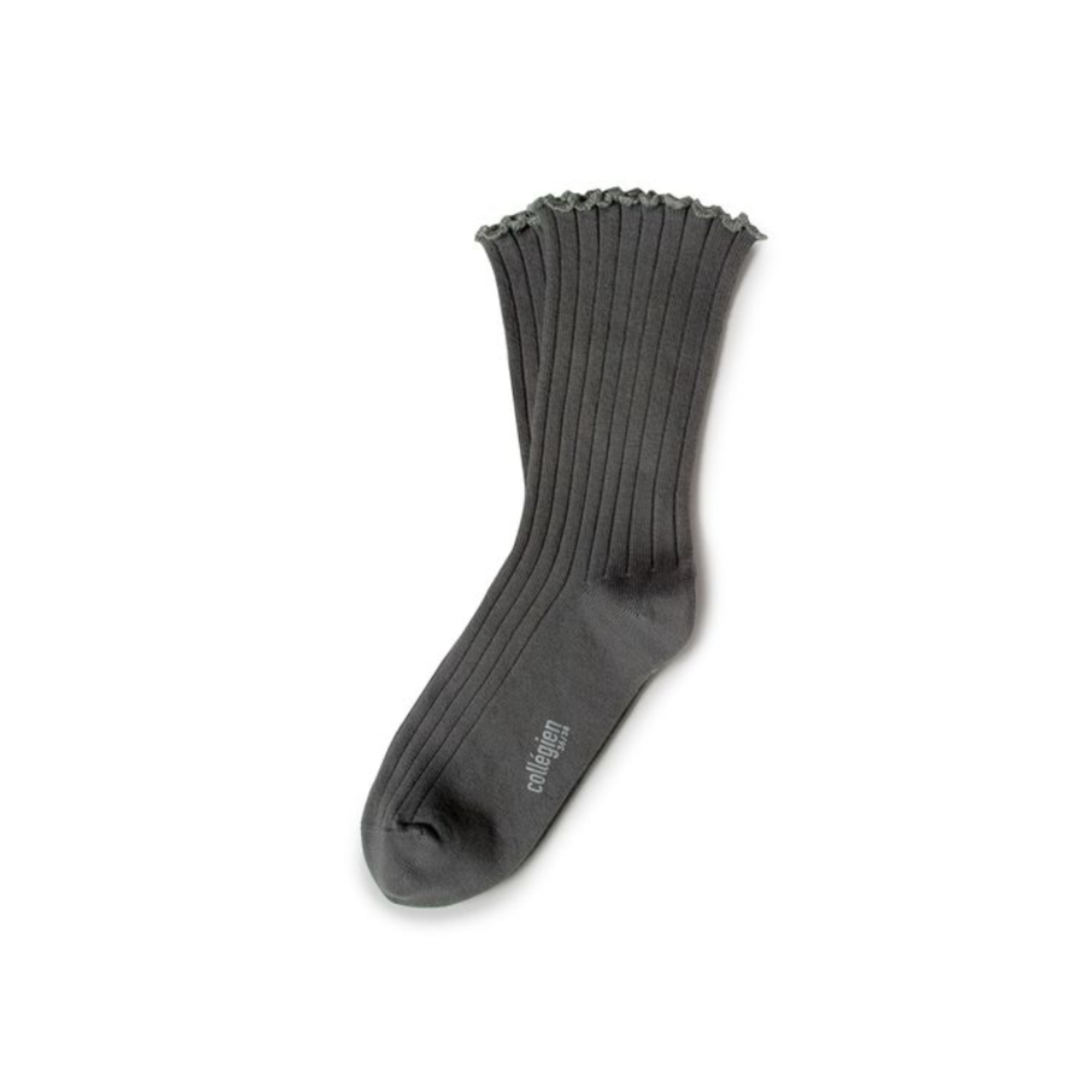 Delphine Lettuce Trim Ribbed Socks