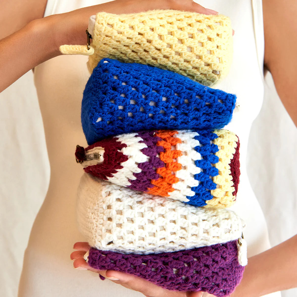 Solid Crochet Small Pouch
