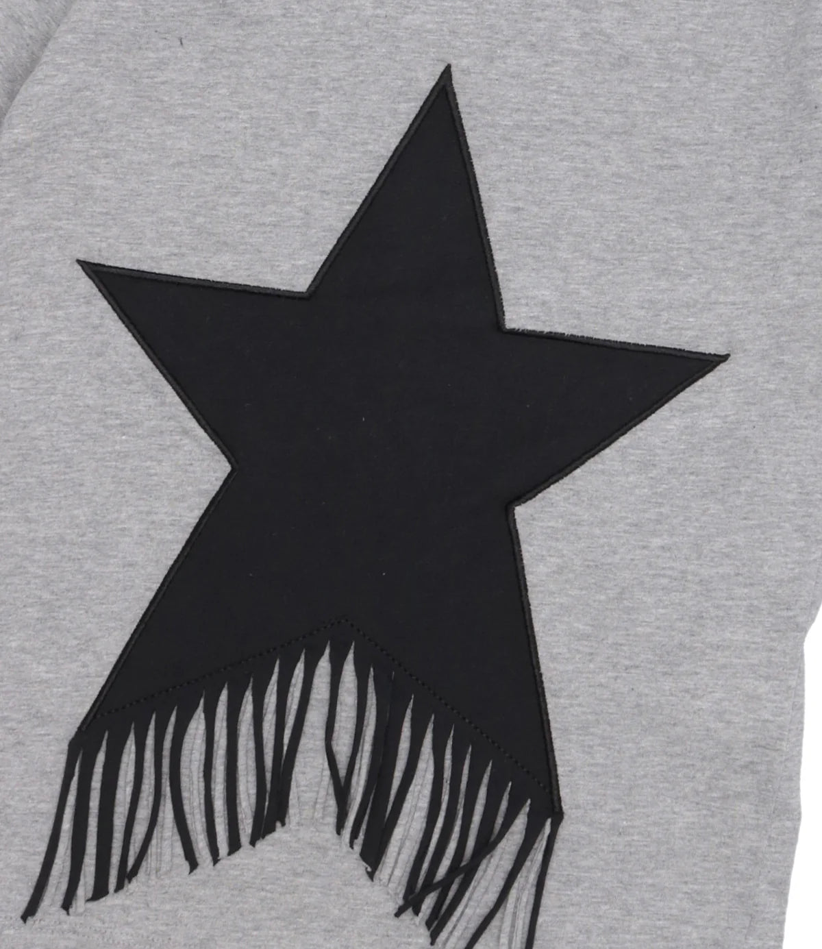 Maxi Star Fringe T-Shirt | Medium Grey