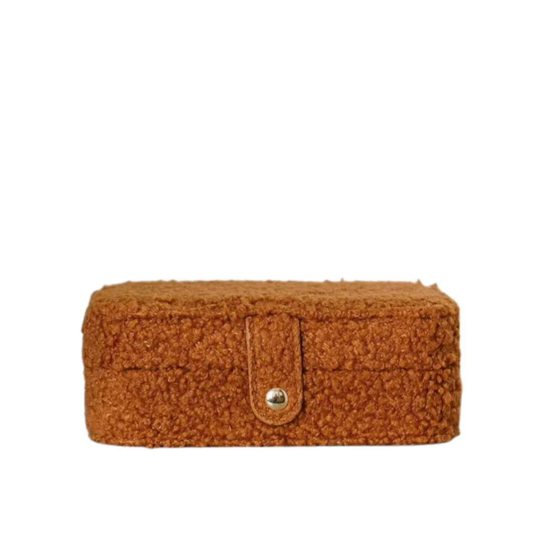 Brigitte Teddy Travel Jewelry Box | Camel