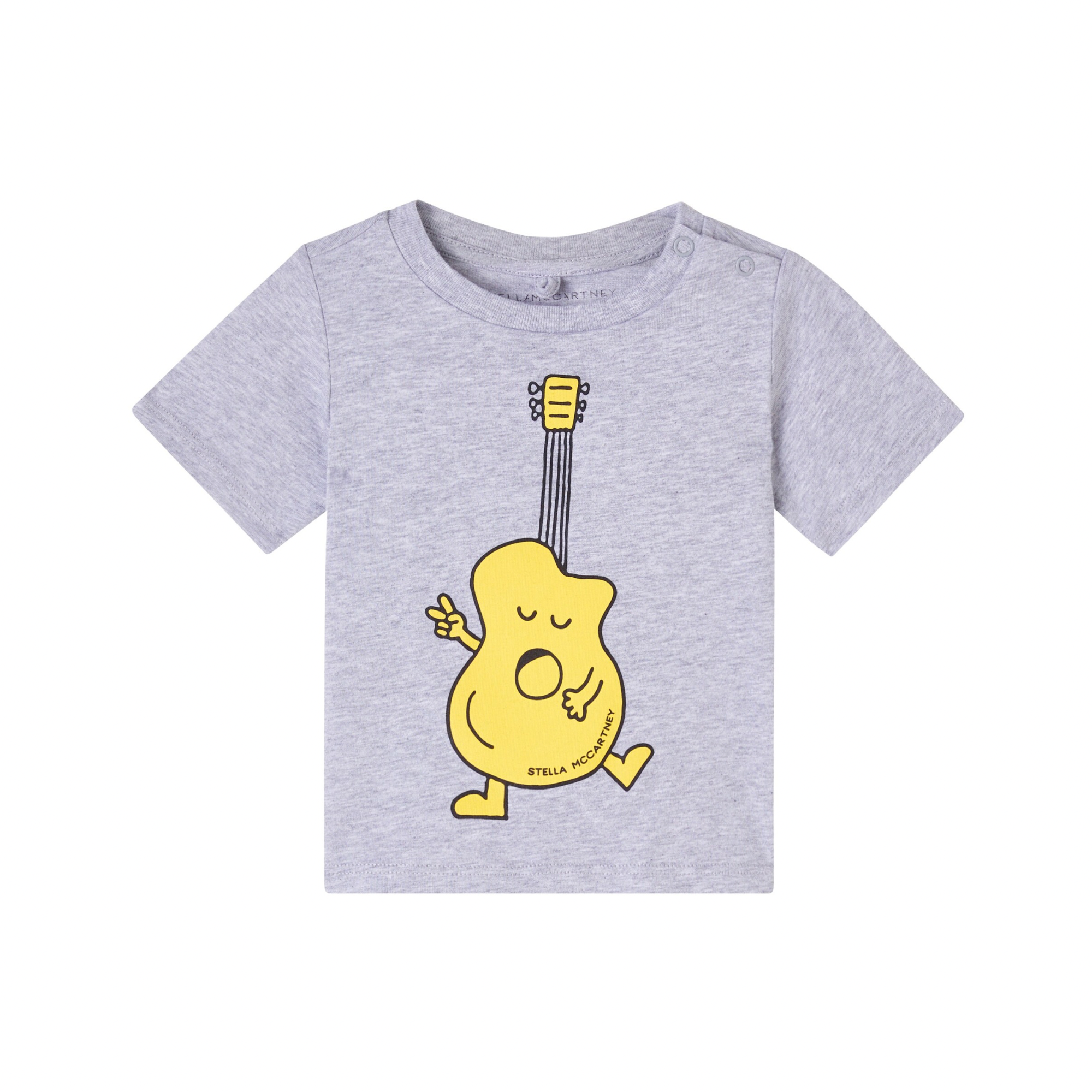 Baby Guitar Cotton Jersey T-shirt | Grey