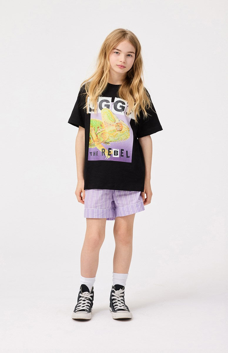 Aja Shorts | Purple Rail Stripe