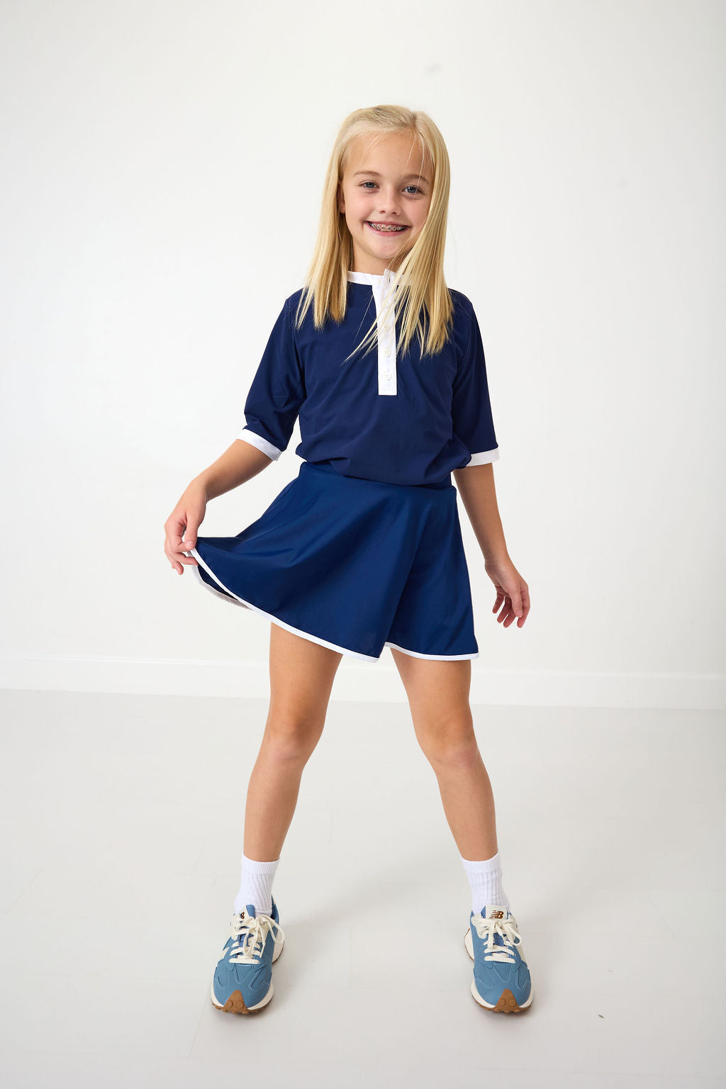 Henley Shirt | Navy/White