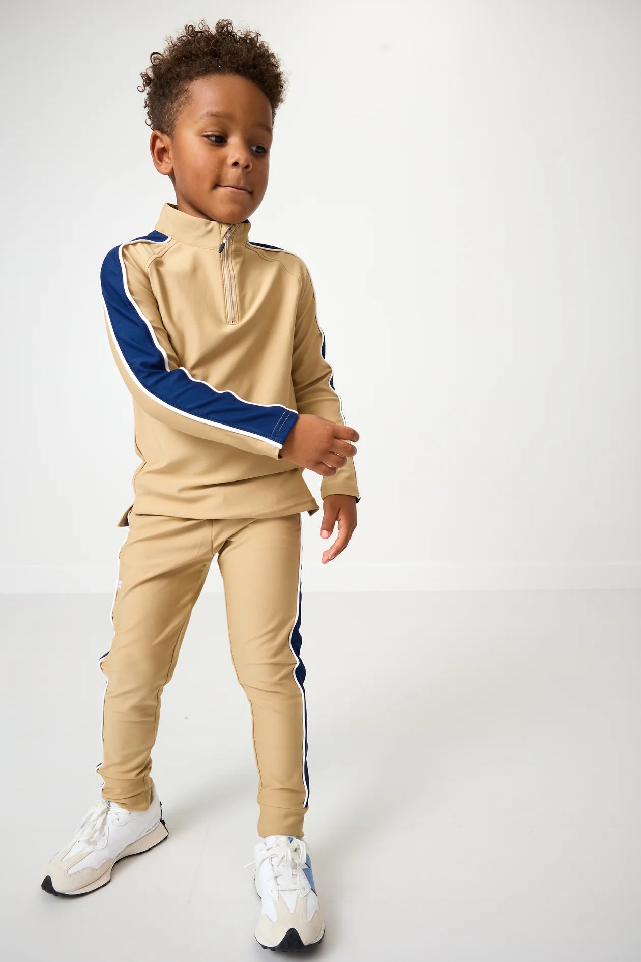 Sideline Half-Zip | Khaki/Navy