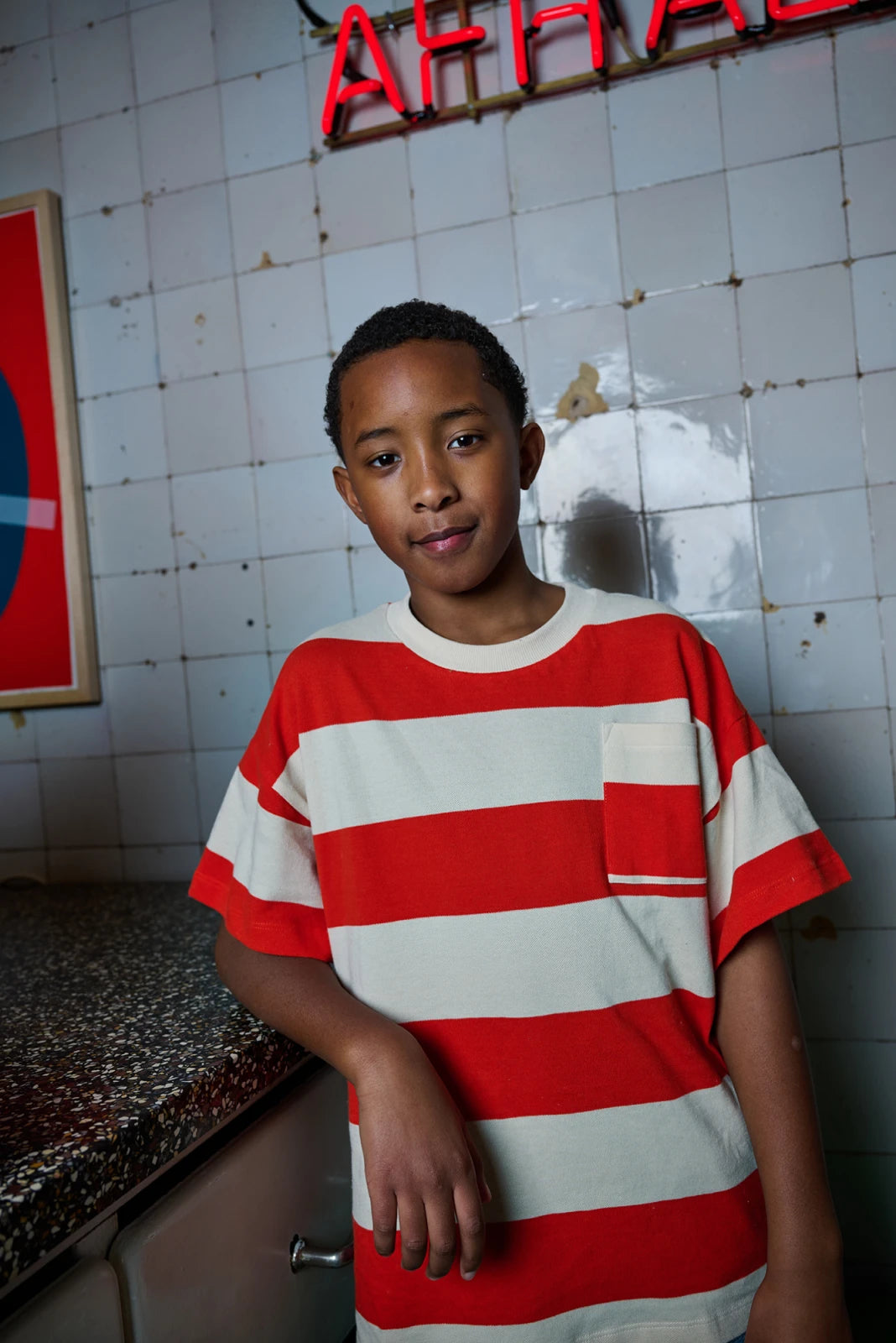 Wipeout Striped T-Shirt | Red