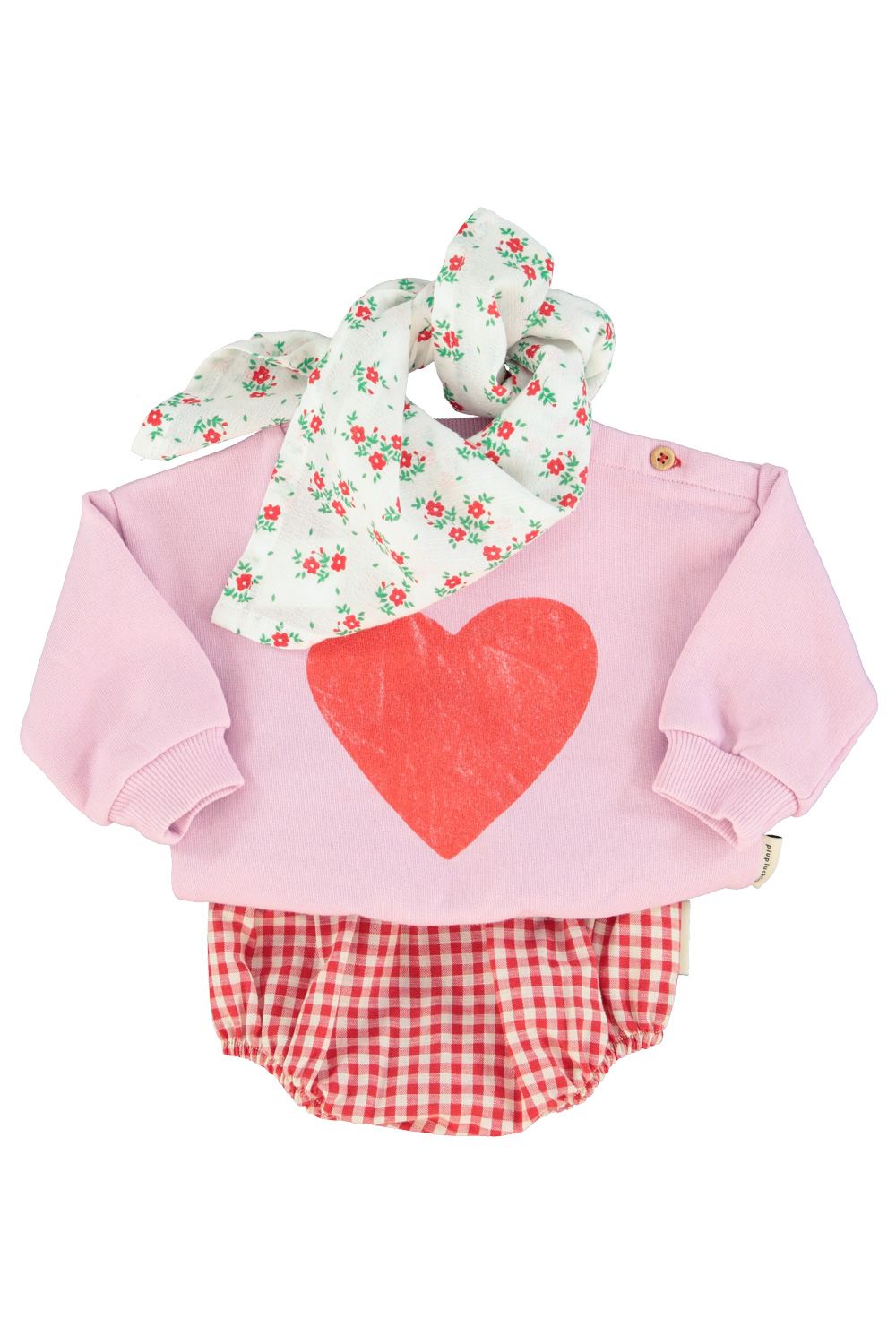Checkered Baby Bloomers | Red/Ecru