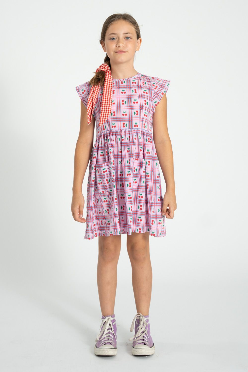 Checkered Scrunchies | Red/Ecru