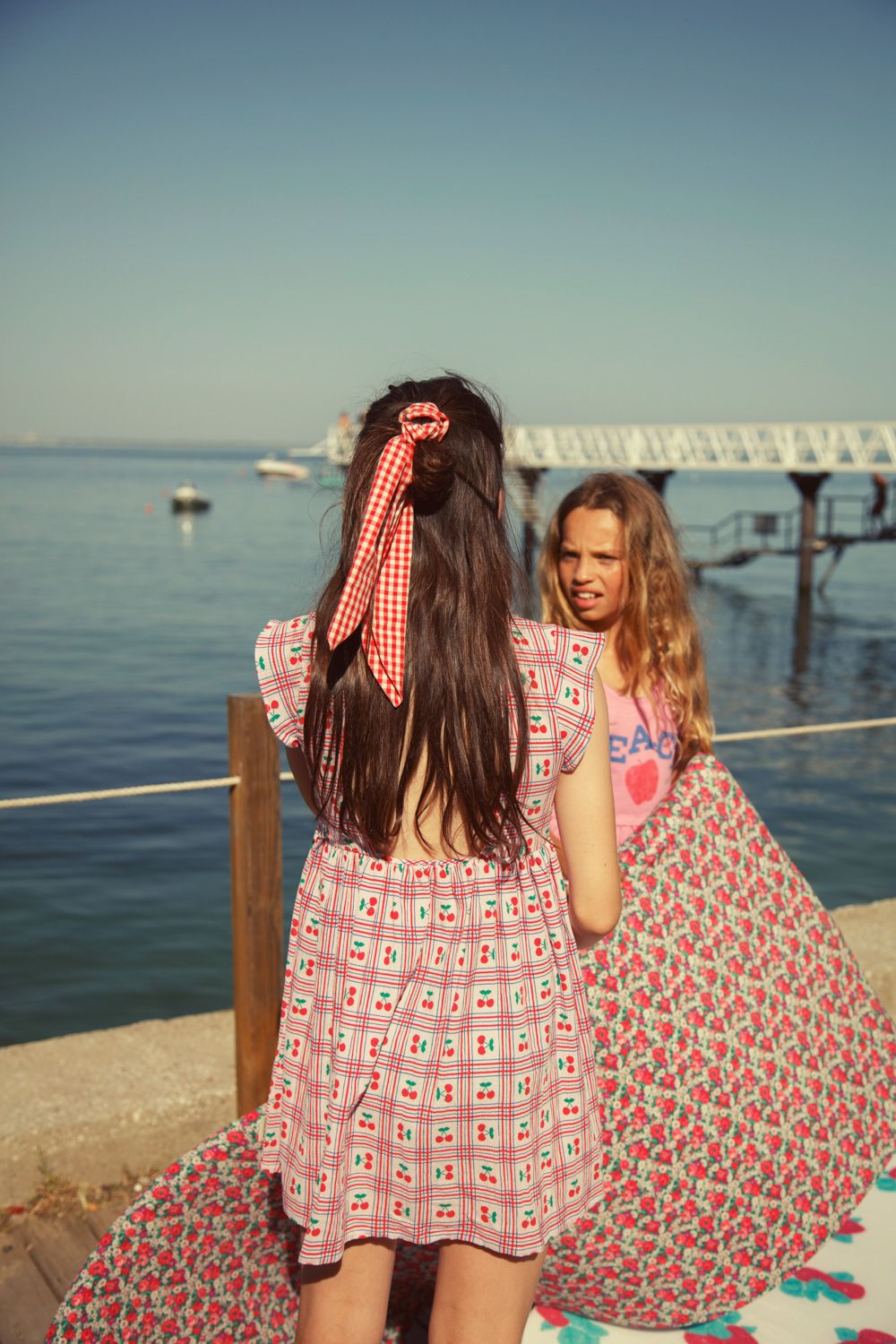 Checkered Scrunchies | Red/Ecru