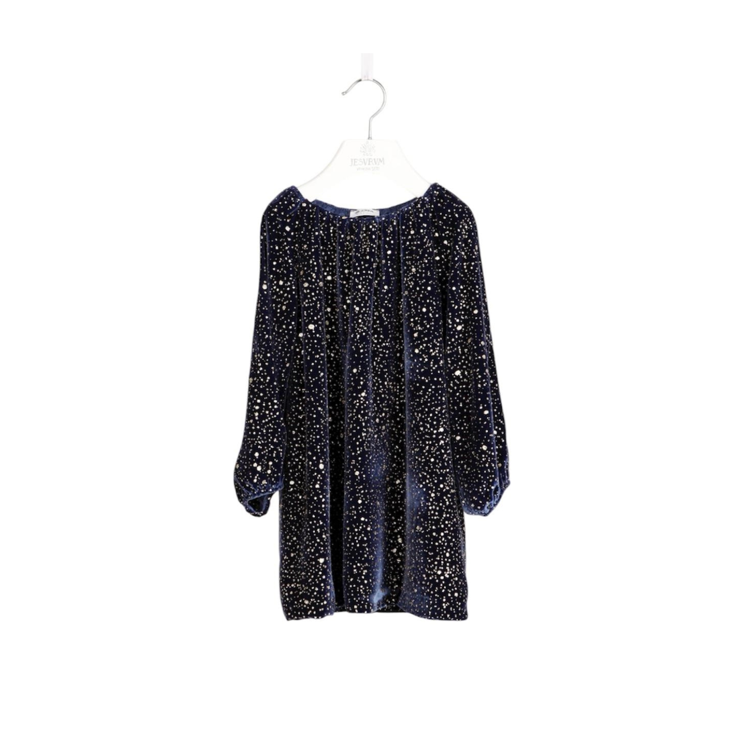 Diamante Velvet Dress | Blue