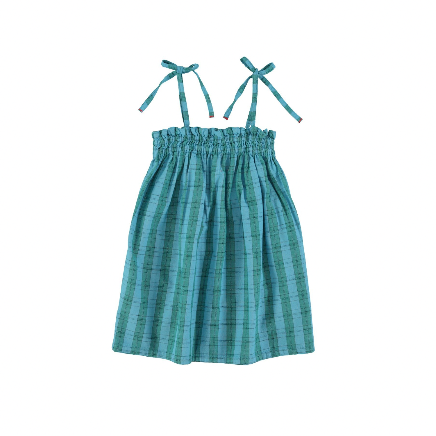 Checkered Short Dress | Blue/Green
