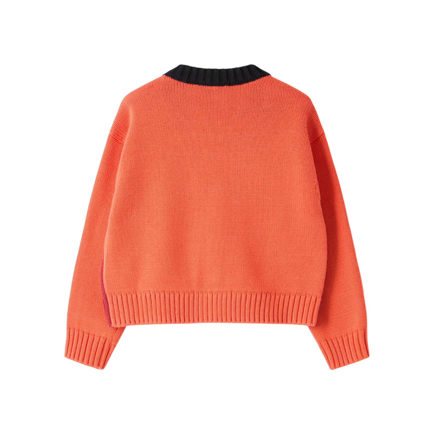 Color Block Cardigan | Red Currant/Begonia Red/Blue