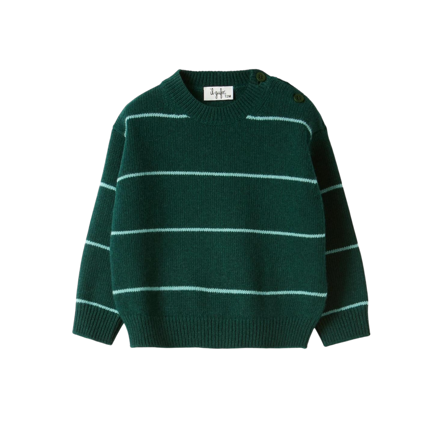 Crew Neck Sweater | Green Aloe/Turquoise
