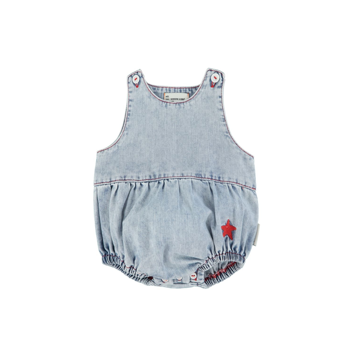 Sleeveless Baby Romper | Light Blue Denim