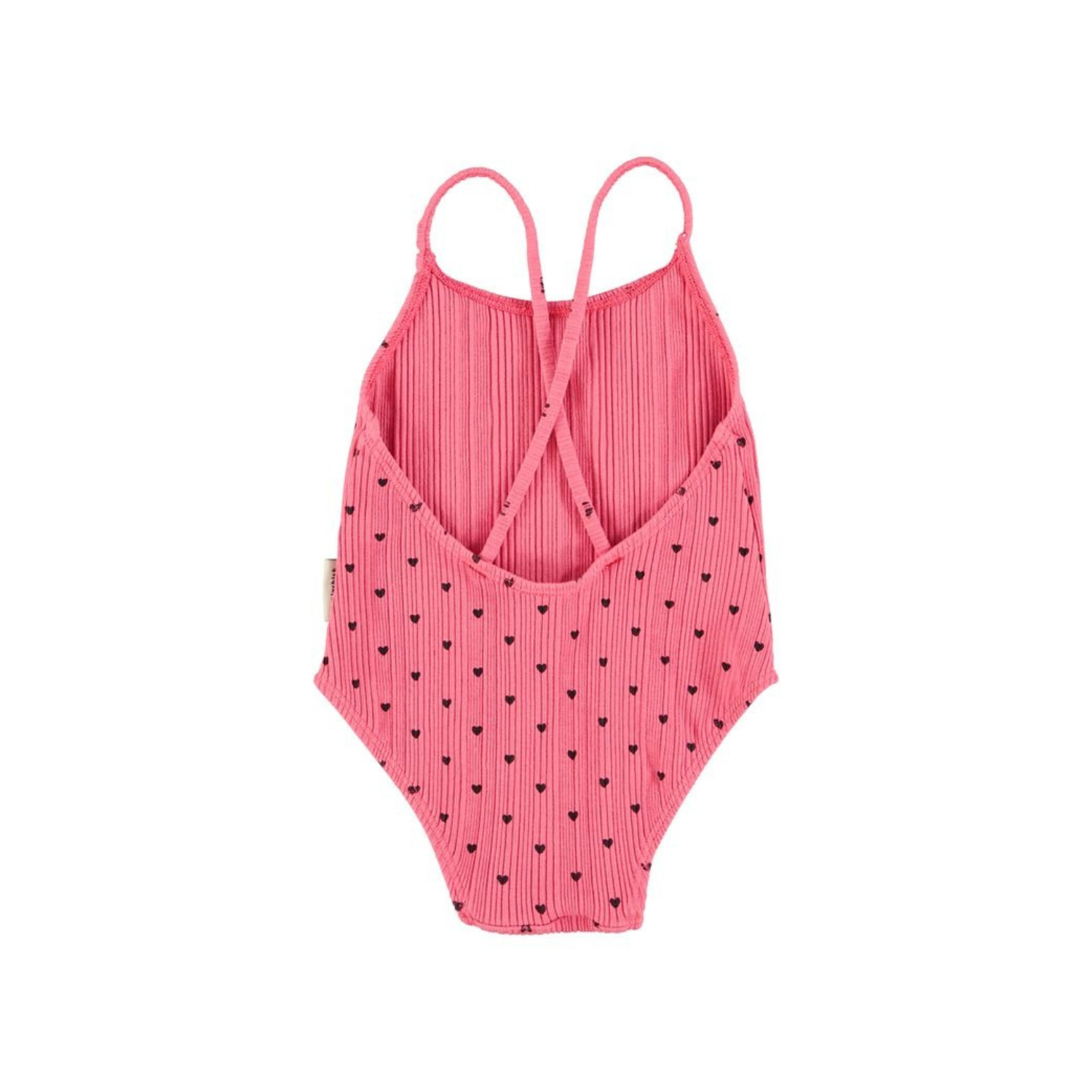 Hearts Print Swimsuit | Pink/Black