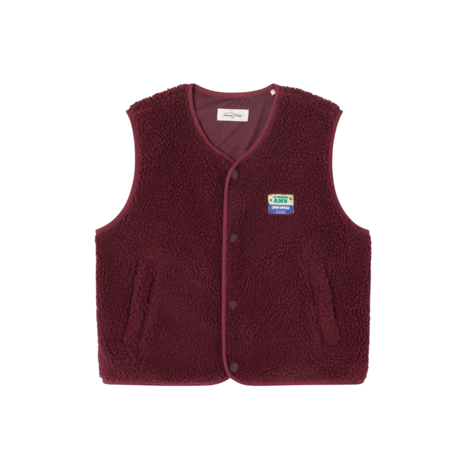 Hoktown Sleeveless Jacket | Burgundy Melange