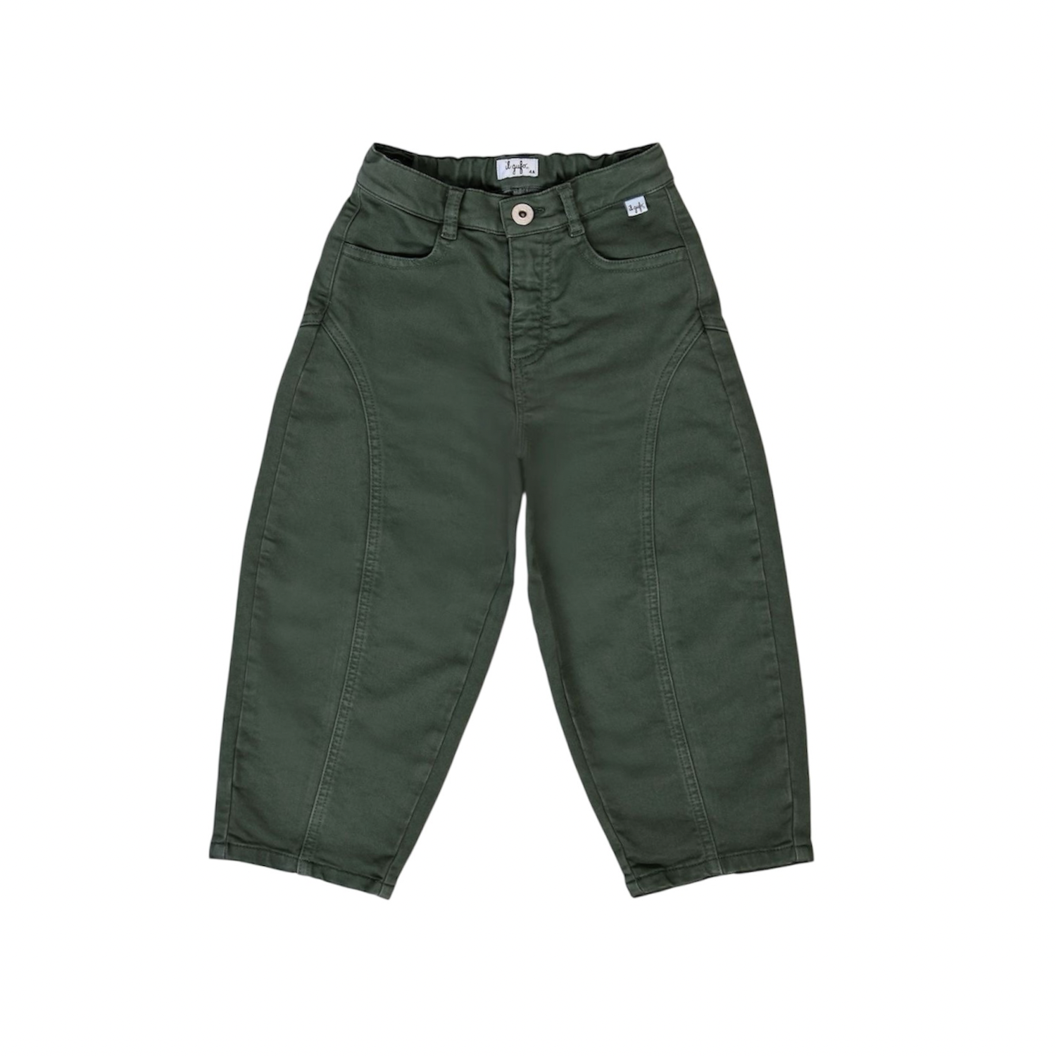 Gabardine Carrot Pants | Dark Green