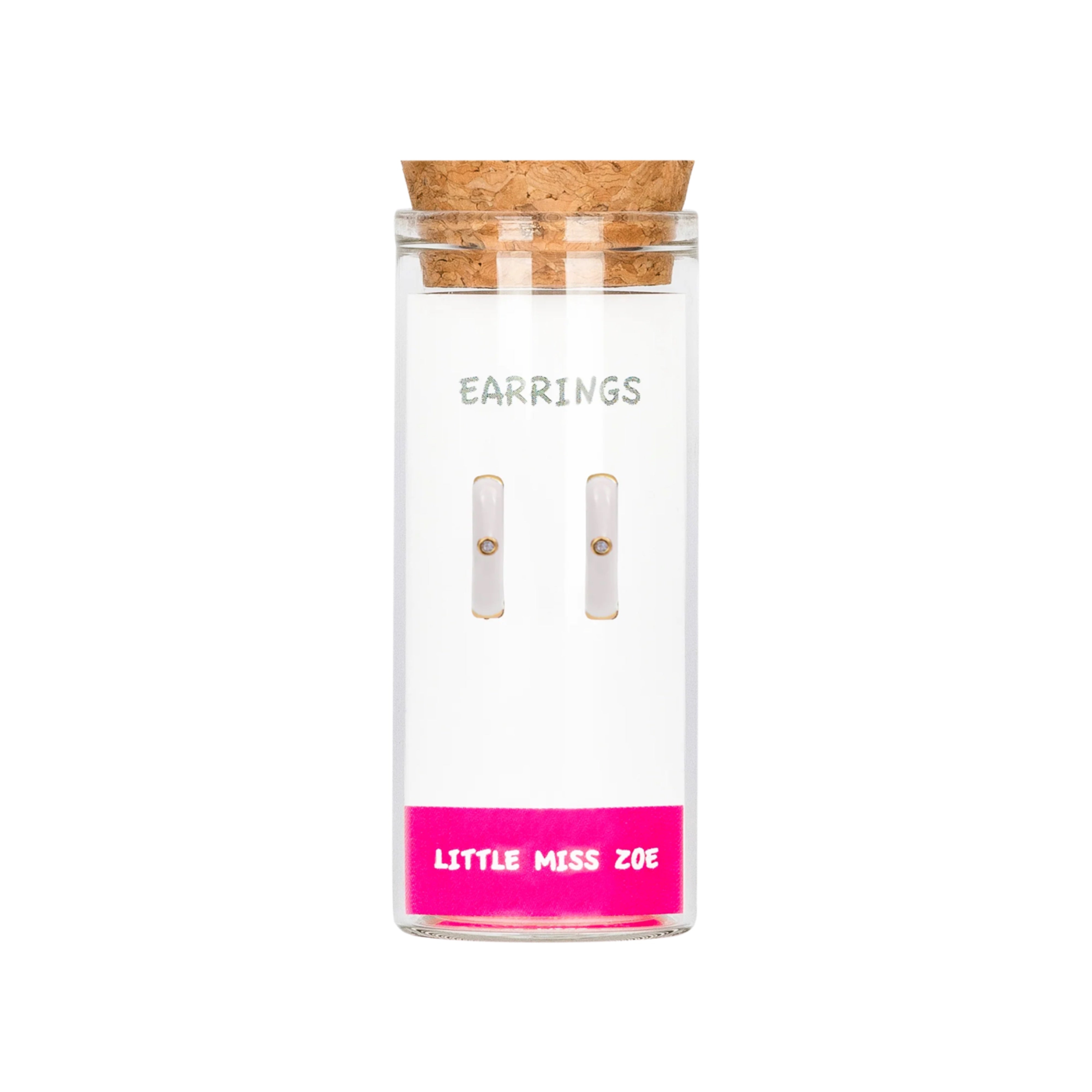 Hoop Bottled Earrings | White