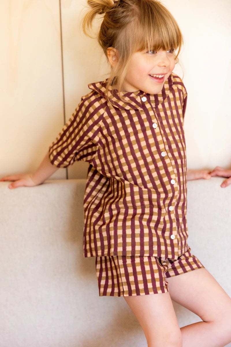 Muna Pajama Set | Earthenware Aubergine