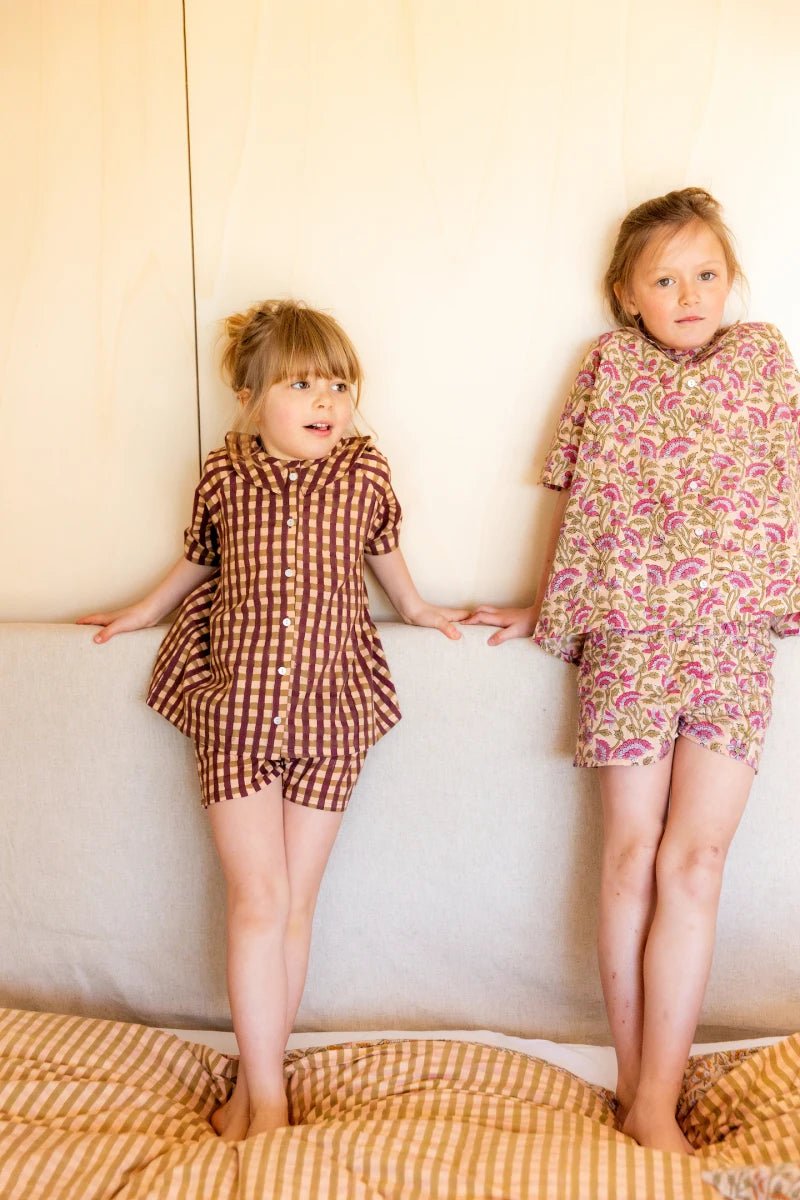 Muna Pajama Set | Earthenware Aubergine