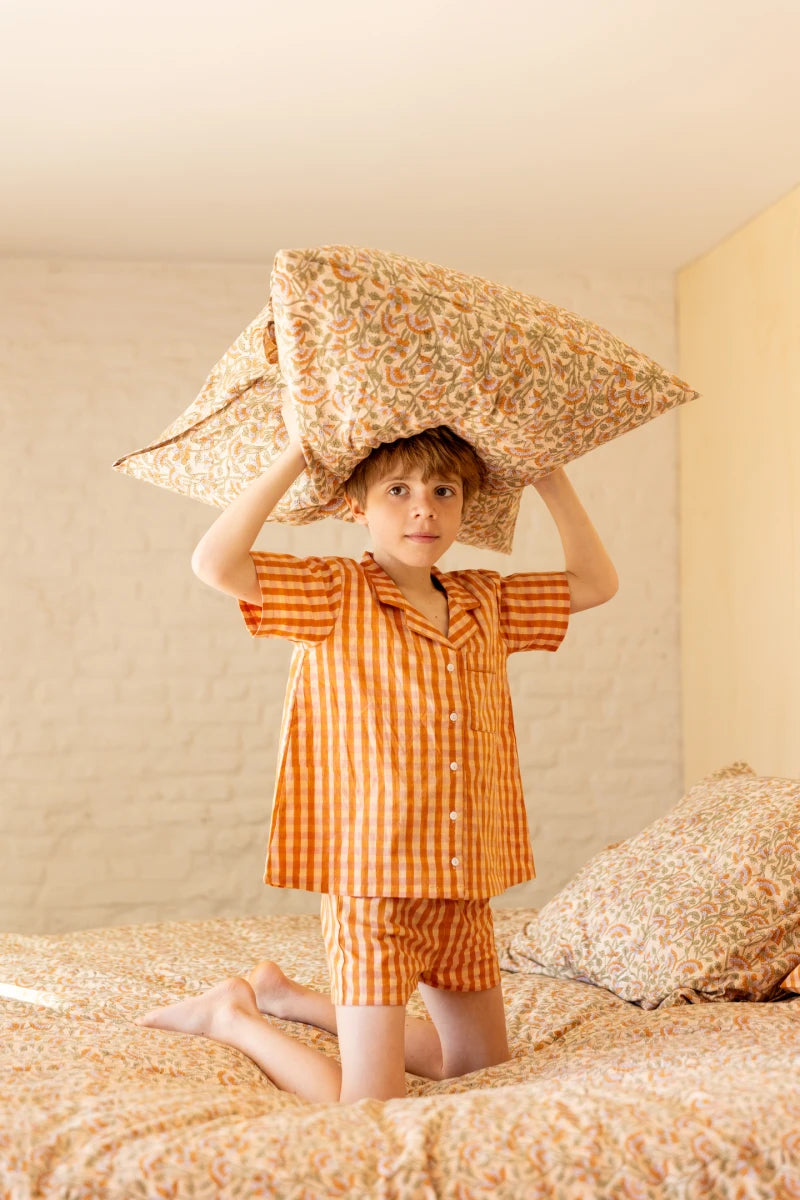 Nuno Pajama Set | Orange Earthenware
