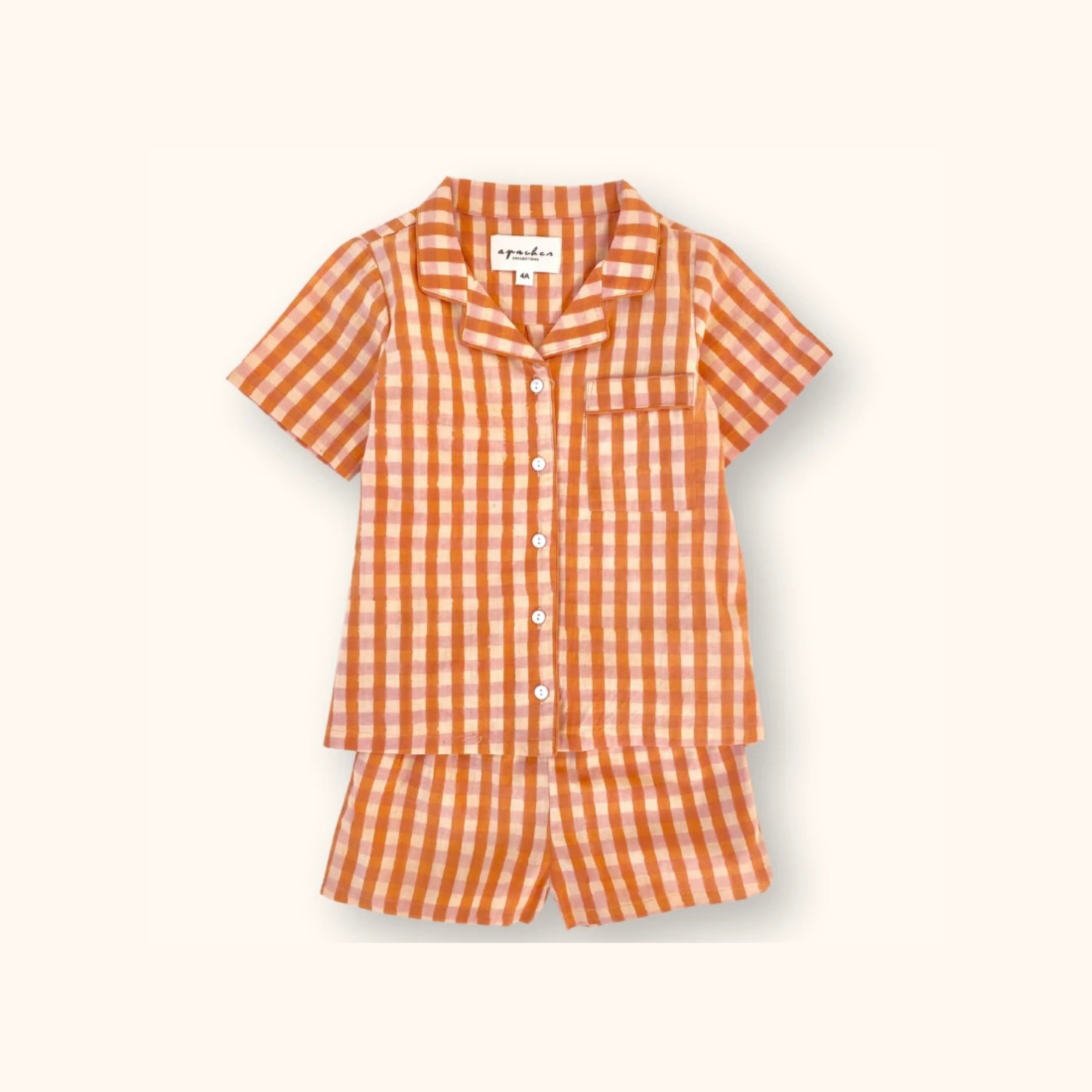 Nuno Pajama Set | Orange Earthenware