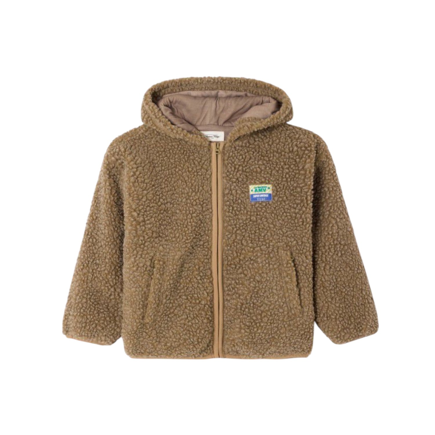 Hoktown Hooded Sherpa Jacket | Nutmeg Melange