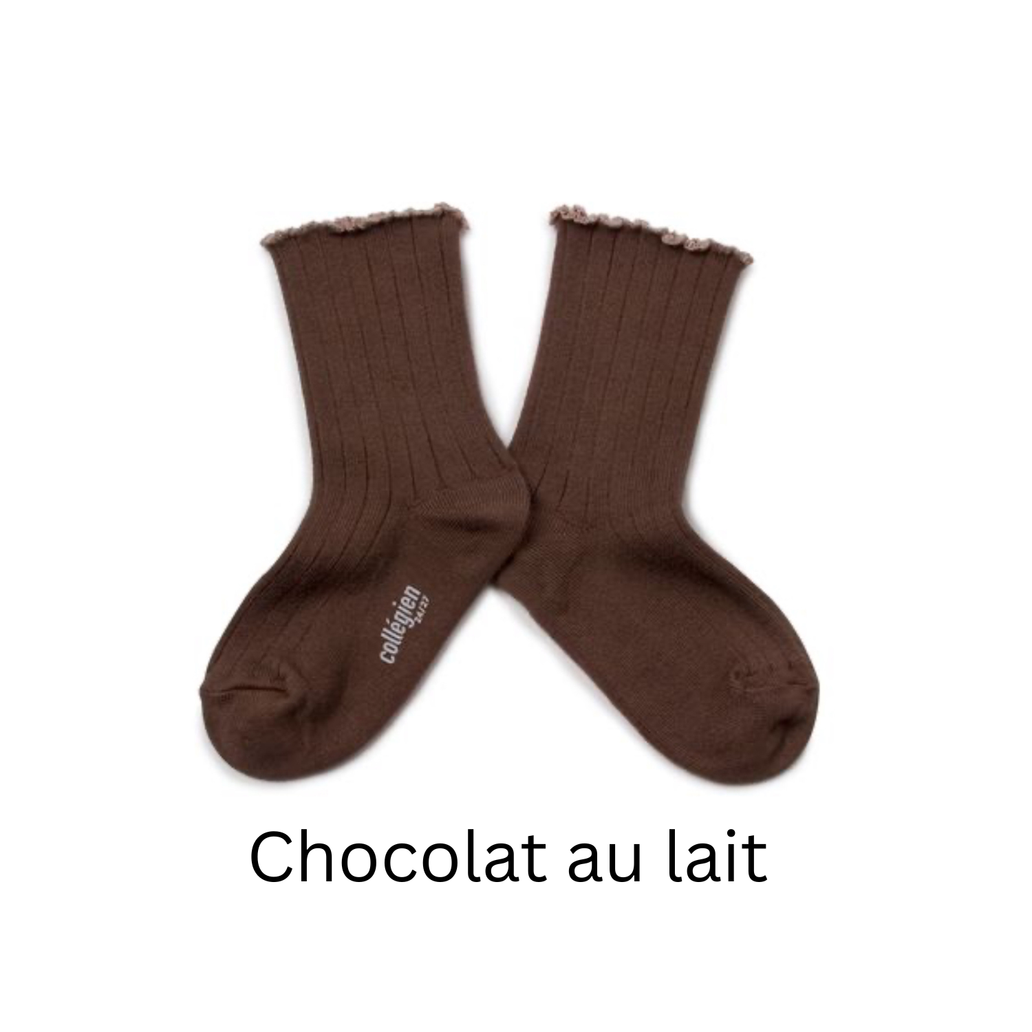 Delphine Lettuce Trim Ribbed Socks