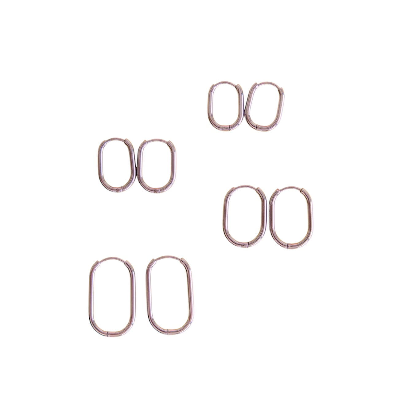 Rectangle Huggies | Silver