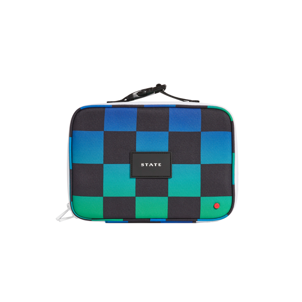 Rodgers Lunch Box | Blue Checkerboard