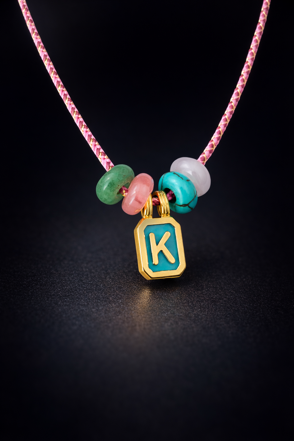 Mint Crush Necklace | Turquoise Letters