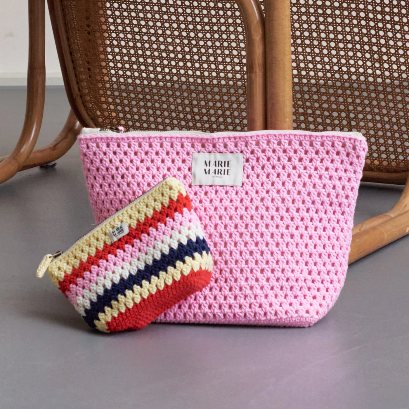 Solid Crochet Large Pouch