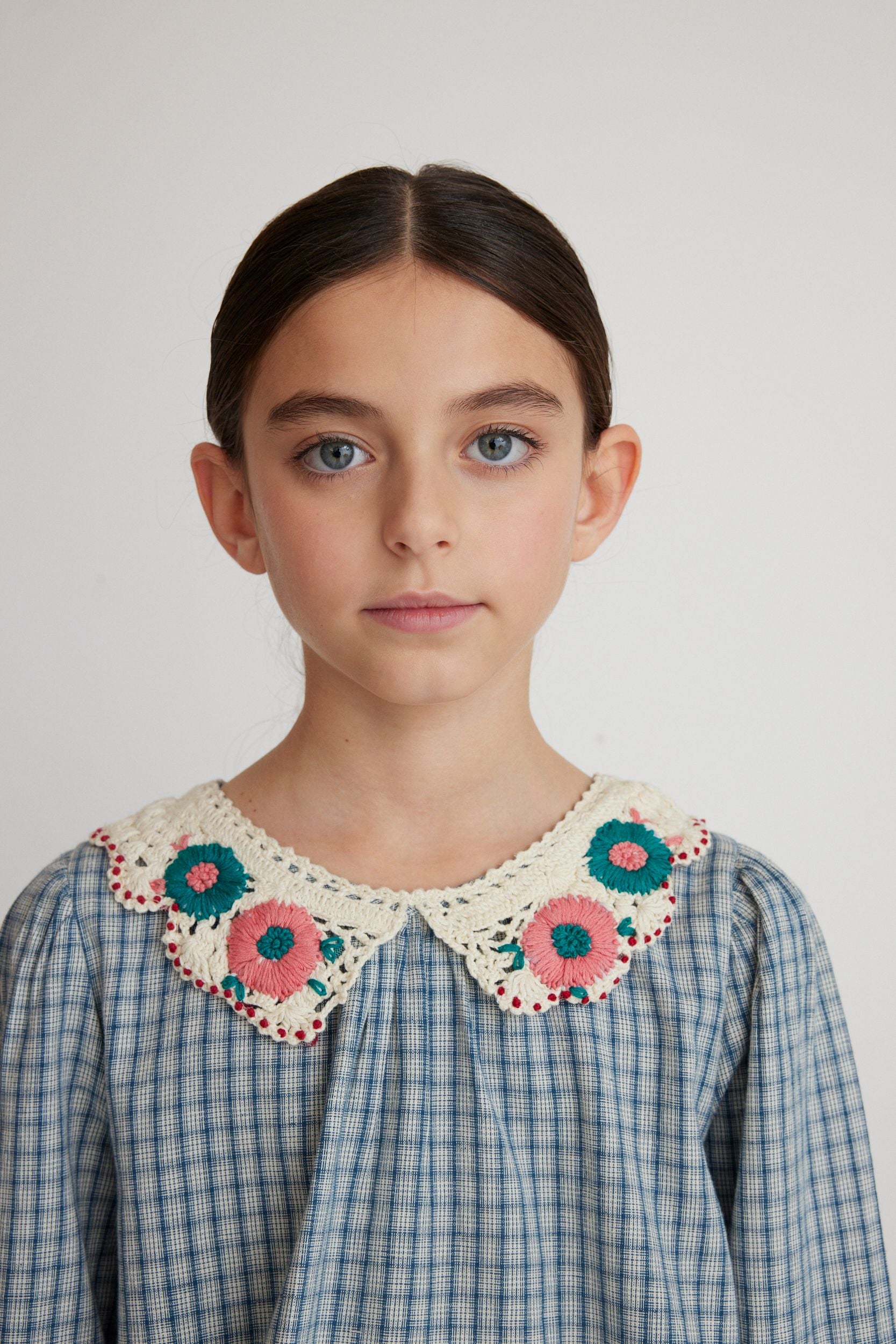 Rhea Blouse | Blue Check